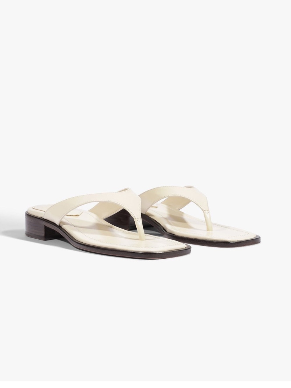 Arya Mid Leather Sandal - Cream